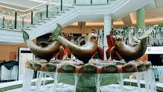 Dolphin Fountain at the Trafford Center in Manchester.