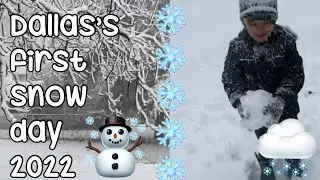DALLAS&rsquo;S FIRST SNOW DAY 2022☃️ || The Adventures Of Dallas #snowday #firstsnow