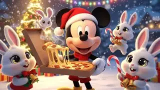 Mickey Mouse, Pizza, and Bunnies! Christmas Eve Cartoon Adventure | Kids Cartoon