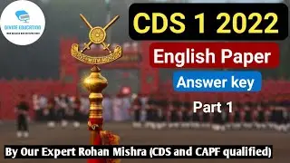 cds 1 2022 english answer key || cds 1 2022 paper analysis || cds paper analysis