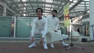 シルブプレ(柴崎岳史&堀江のぞみ） 第19回さいたま新都心 大道芸フェスティバル 2024年1月6日 ポイントH 東口歩行者デッキ1