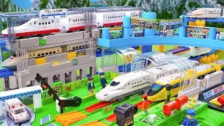 Plarail Shinkansen Subway ☆ Subway Line via TAKARA TOMY Plarail Railway 3 trains Departure Station