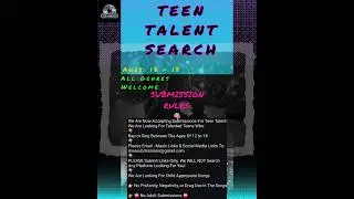 We're Looking For Talented Teens