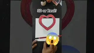 Most Satisfying 3D Heart Drawing #shorts