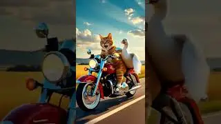 Cat Riding Bike with a Duck Passenger 🐱🚴🦆 | Funny Cartoon Short