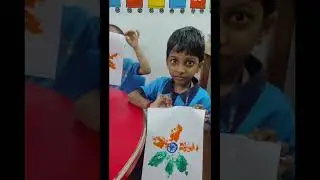 Our kids are making a leaf flag for Republic day @ Next level kids smart play school karaikudi 2026