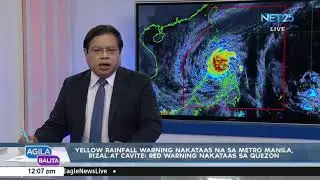 Yellow rainfall warning, nakataas na sa Metro Manila, Rizal at Cavite: Red warning sa Quezon