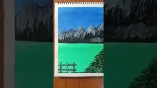 Mountain Painting | Rinki Art & Craft #youtube #painting #watercolor #youtubeshorts #mountains