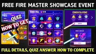 MASTER SHOWCASE EVENT FREE FIRE MASTER SHOWCASE QUIZ ANSWERS FULL DEATILS OF MASTER SHOWCASE EVENT