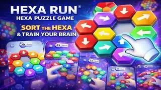 Геймплей Hexa Run 🧩🔥 | Захватывающая головоломка с гексагональной сеткой (Android)
