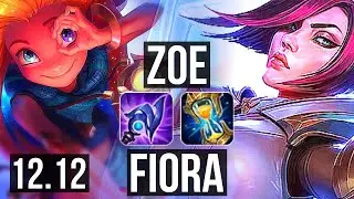 ZOE vs FIORA (TOP) | 7/2/13, 1.3M mastery, 600+ games | KR Master | 12.12