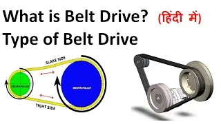 Belt drive / type of belt drives / type of pulley /v belt drive / cross belt drive / open bet drive