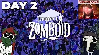 28 Days Later Challenge? - Day 2 | Project Zomboid B42 Multiplayer | Happy Wheels ACT 2