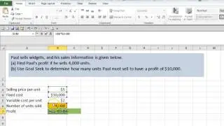 Using Goal Seek in Excel