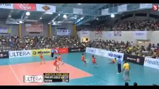 Melissa Gohing Saves the Ball! Philips Gold vs Foton Battle for 3rd (no sound)