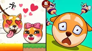 Rope Dog Cut To Save V's Save The Balls Gameplay | Mobile Puzzle Challenge | Droid Play Arena #127