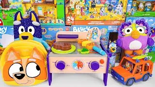 Bluey Toy Collection Unboxing Review 🐾 Bluey Wooden BBQ and Salad Set & Bluey Chattermax Plush Toy
