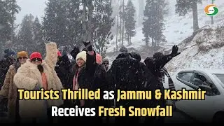 Tourists Thrilled as Jammu & Kashmir Receives Fresh Snowfall