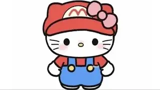Hello Kitty Super Mario Drawing, Painting & Coloring For Kids and Toddlers_Kids Art HELLO KITTY