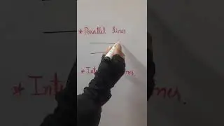 Parallel line and Intersecting lines #learning