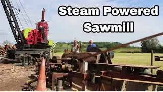 Steam Powered Sawmill (Part 1) Marshall Portable Engine and Steam Crane