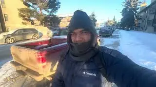 Экстремально холодный рабочий день | Погода -29°C | Ежедневный видеоблог.