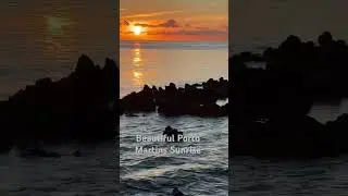 Beautiful Atlantic Ocean sounds at sunrise in Porto Martins Terceira Azores Portugal 2025.