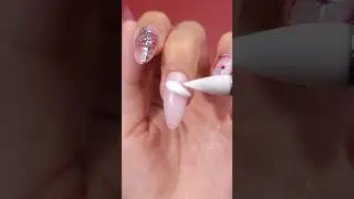 Snake & chrome powder dragon bone nail look with CANNI gel polish. #FallNails#nailtutorial#nailinspo