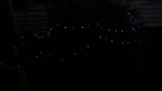 Real Nighttime View of Jedavai Solar LED Globe Christmas Lights