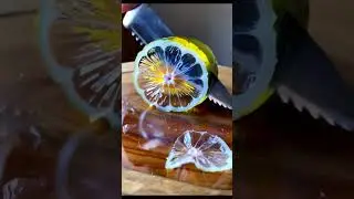 Satisfying Glass Orange Slice in Ultra-Realistic Slow Motion 🍊✨ | ASMR Visuals#ai #aiasmr #aishorts