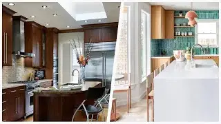 75 Tray Ceiling Kitchen With Medium Tone Wood Cabinets Design Ideas You'll Love 🔴