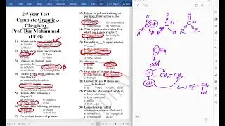 2nd year complete chemistry mcqs test with key and discussion