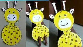 GIRAFFE PUPPET|MAKING GIRAFFE IN EASY WAY|KIDS CRAFT