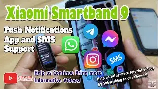 Xiaomi Smartband 9 &mdash; демонстрация push-уведомлений, уведомления приложений, SMS-уведомления