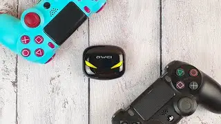 Игровые TWS-наушники AWEI T35. Низкая задержка звука, мощный бас и ambient подсветка кейса