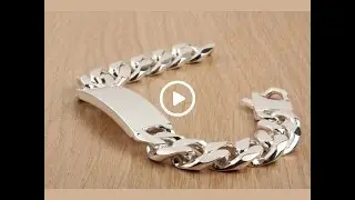 Heavy Men's Sterling Silver Identity Bracelet