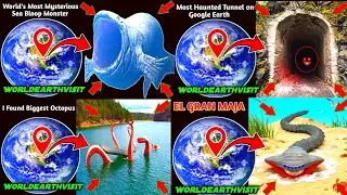 😱TOP 4 SCARY Giant Monsters Found on Google Earth 🌎 #map #worldearthvisit