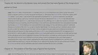 Church Fathers, St  Justin Martyr, Dialogue with Trypho Ch 40