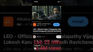 Leo Trailer View Record 3hrs  #leo #views #record  #lcu #trailer #goosebumps #thalapathyvijay #2023