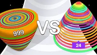 Rolling Stack VS Circles Runner: ASMR Gameplay!