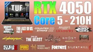 Asus TUF F16 : Intel Core 5 210H + RTX 4050 - Test in 15 New Games