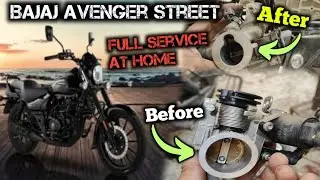 Bajaj Avenger Street Bs6 Service At Home💯🚀 || Bajaj Avenger Full service Ghar par hi kardi😲👍