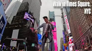 Walking in Times Square, NYC | Cloudy Afternoon Street Scenes (November 3, 2025)