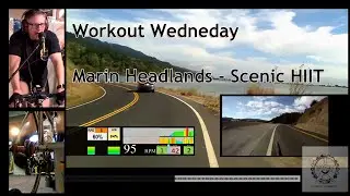 WORKOUT WEDNESDAY: Epic Indoor Cycling - San Francisco Back Roads HIIT Training Marin Headlands Ride