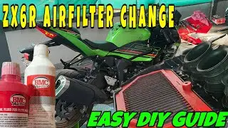 How to Clean BMC Air Filter on Kawasaki ZX6R | Supersport DIY Maintenance
