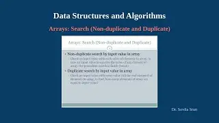 Arrays - Search Non-duplicate and Duplicate