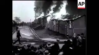War-Time Hutments End In Big Blaze