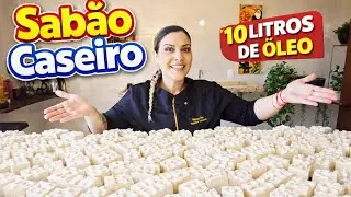 COMO FAZER SAB&Atilde;O CASEIRO EM BARRA COM 10 LITROS DE &Oacute;LEO USADO | SAB&Atilde;O SUPER DURO E BRANCO🧼 
