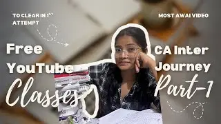 My CA Inter Strategy🧐Part-1|YouTube Free Classes💁🏻&zwj;♀️