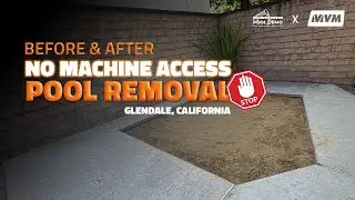 Before & After No Machine Access Pool Removal in Glendale, California